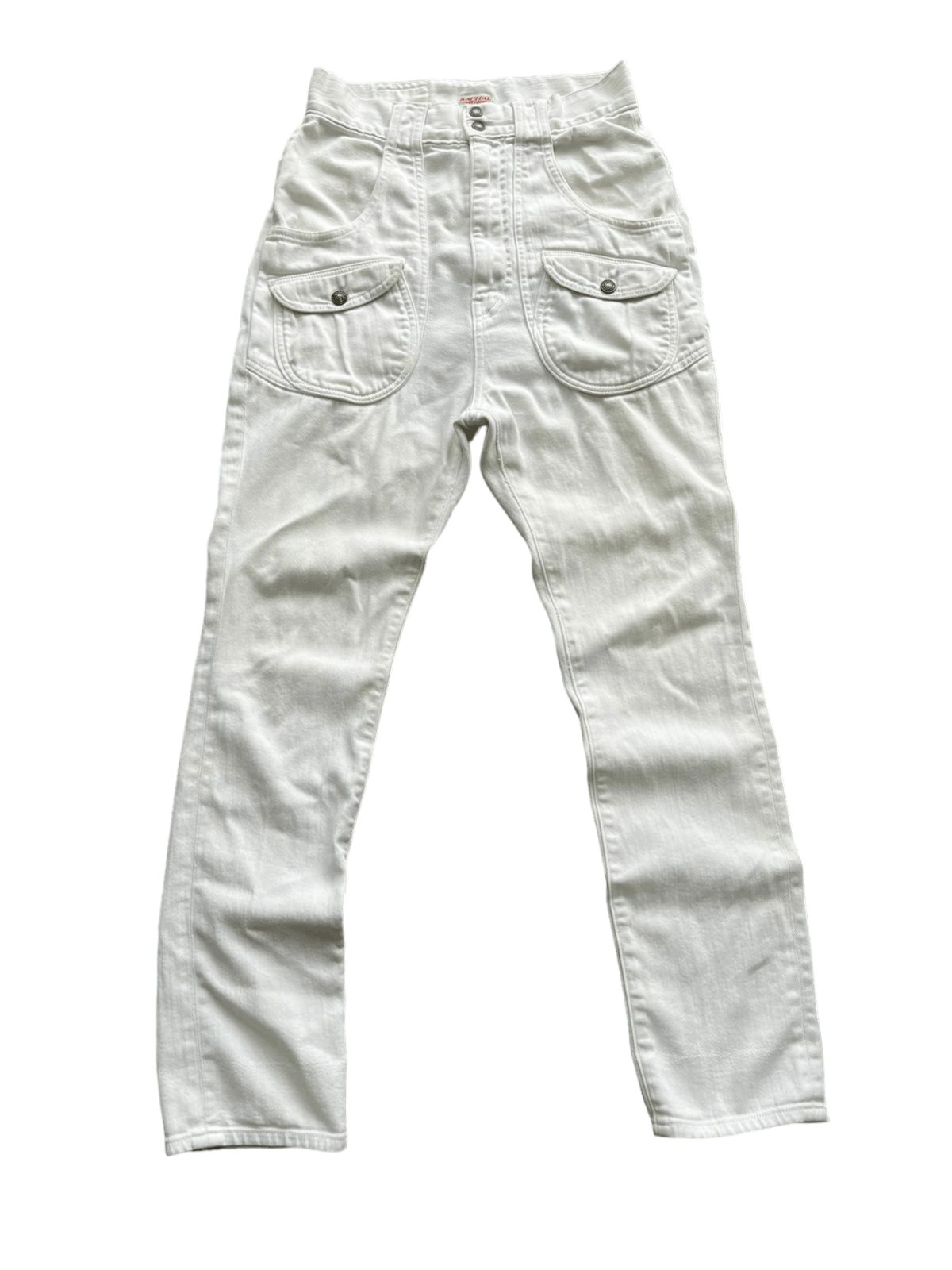 image of If Six Was Nine x Kapital Buckle Back Jeans in White, Men's (Size 27)