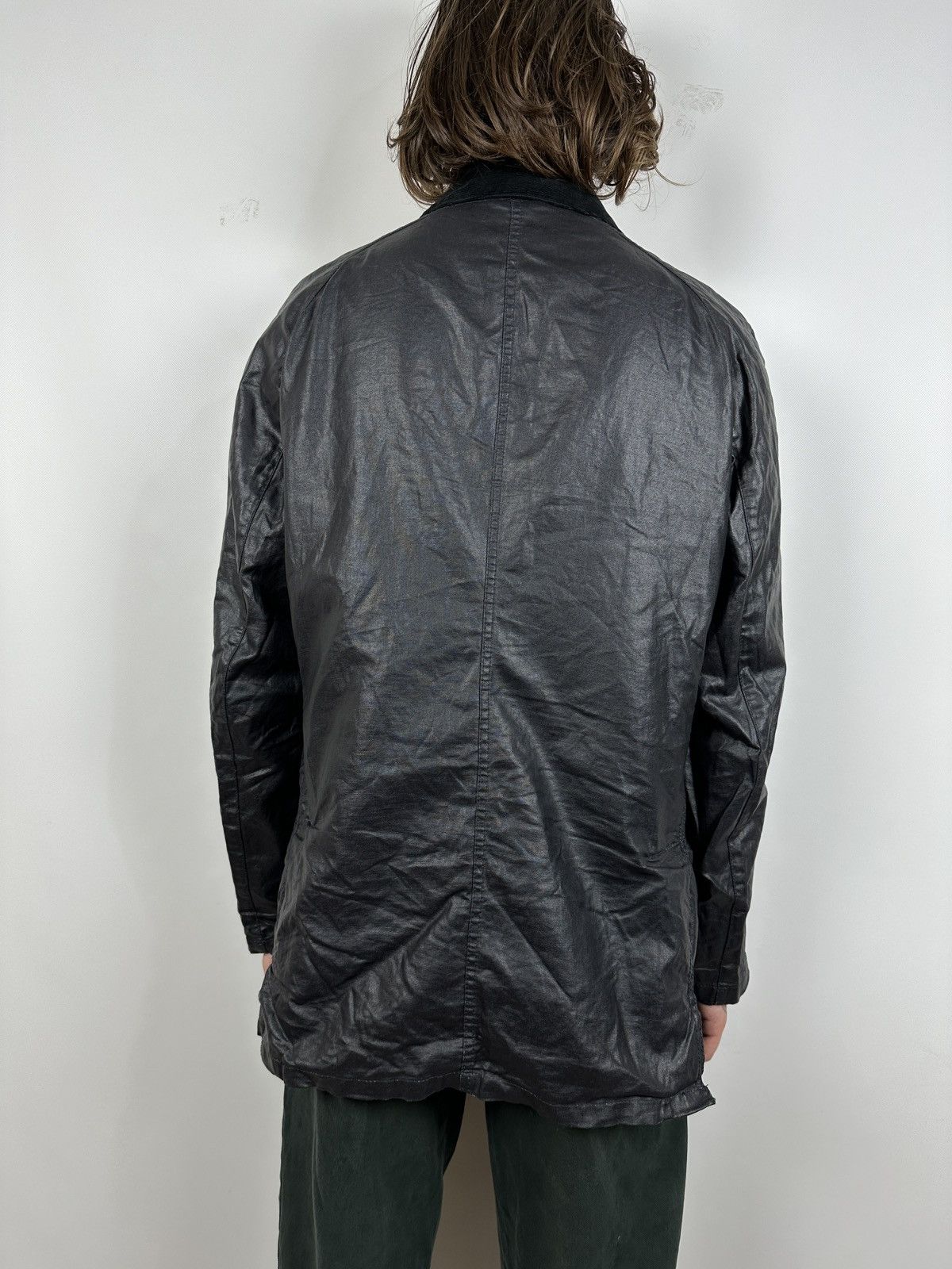 Barbour Barbour Black Keats Linen/Polyurethane Coated Jacket Size US L / EU 52-54 / 3 - 5 Thumbnail