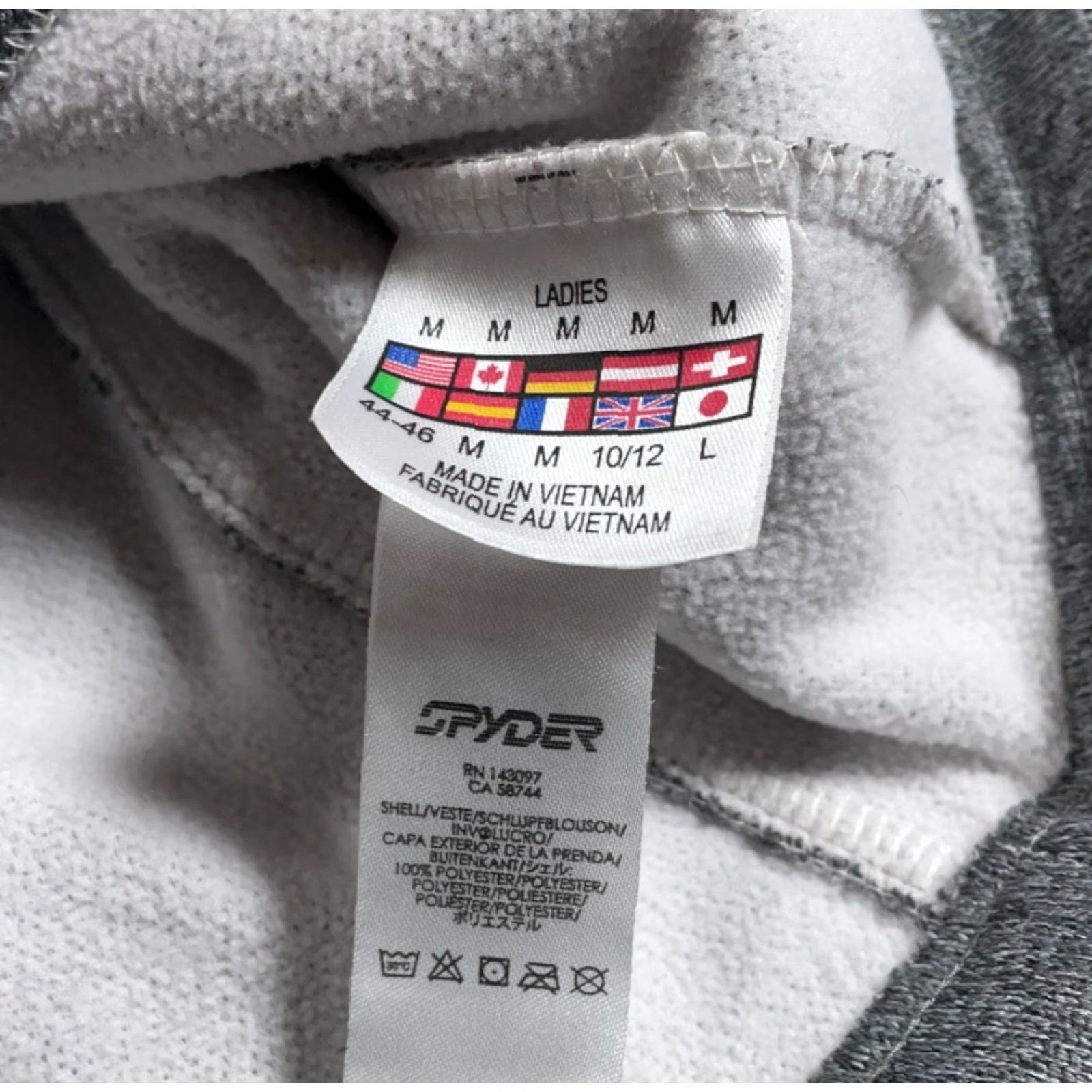 Spyder Spyder Jacket Women's Medium Gray Pink Stand Collar Zip Pocket Core Sweater Size M / US 6-8 / IT 42-44 - 4 Thumbnail