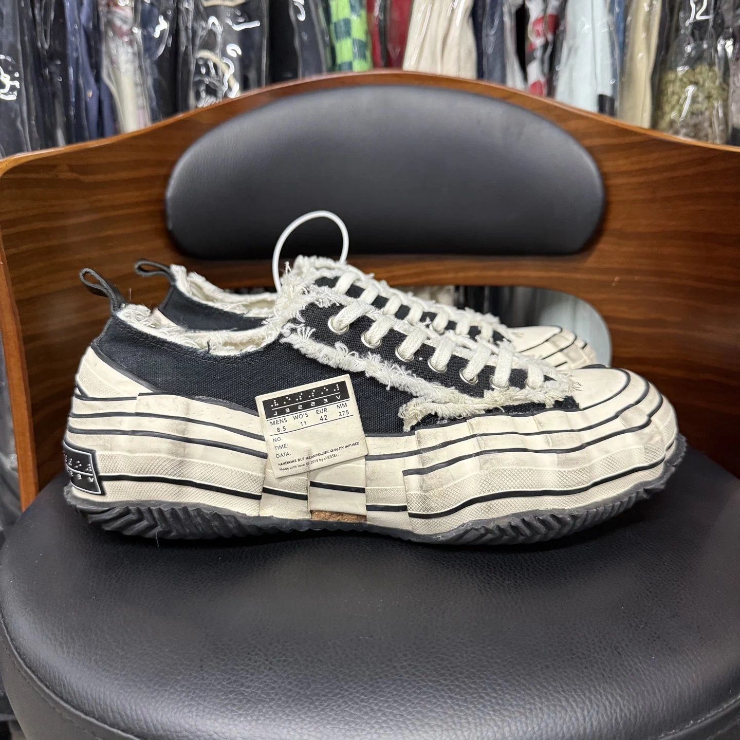 xVESSEL xVessel Distressed Black Tire 42 OG MINT Size US 9 / EU 42 - 4 Thumbnail