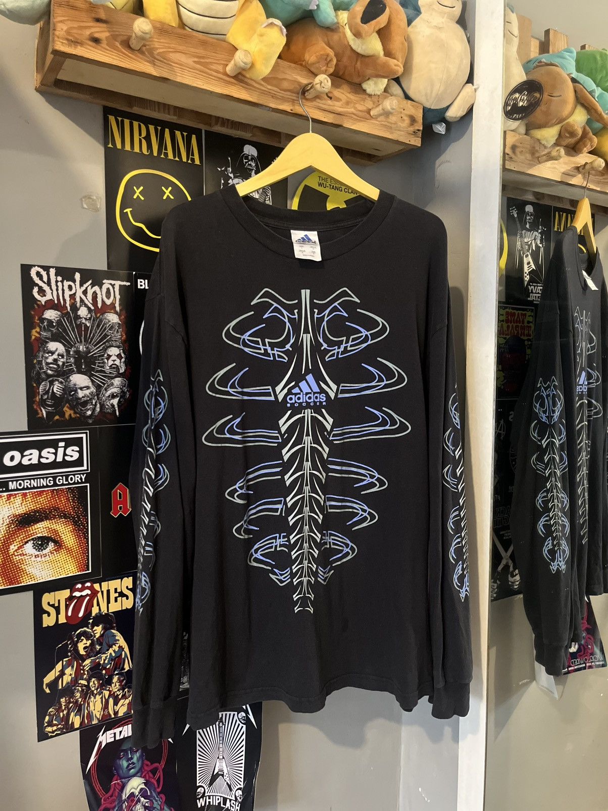 Adidas Vintage 90s Adidas Skeleton Long Sleve Size US XXL / EU 58 / 5 - 1 Thumbnail