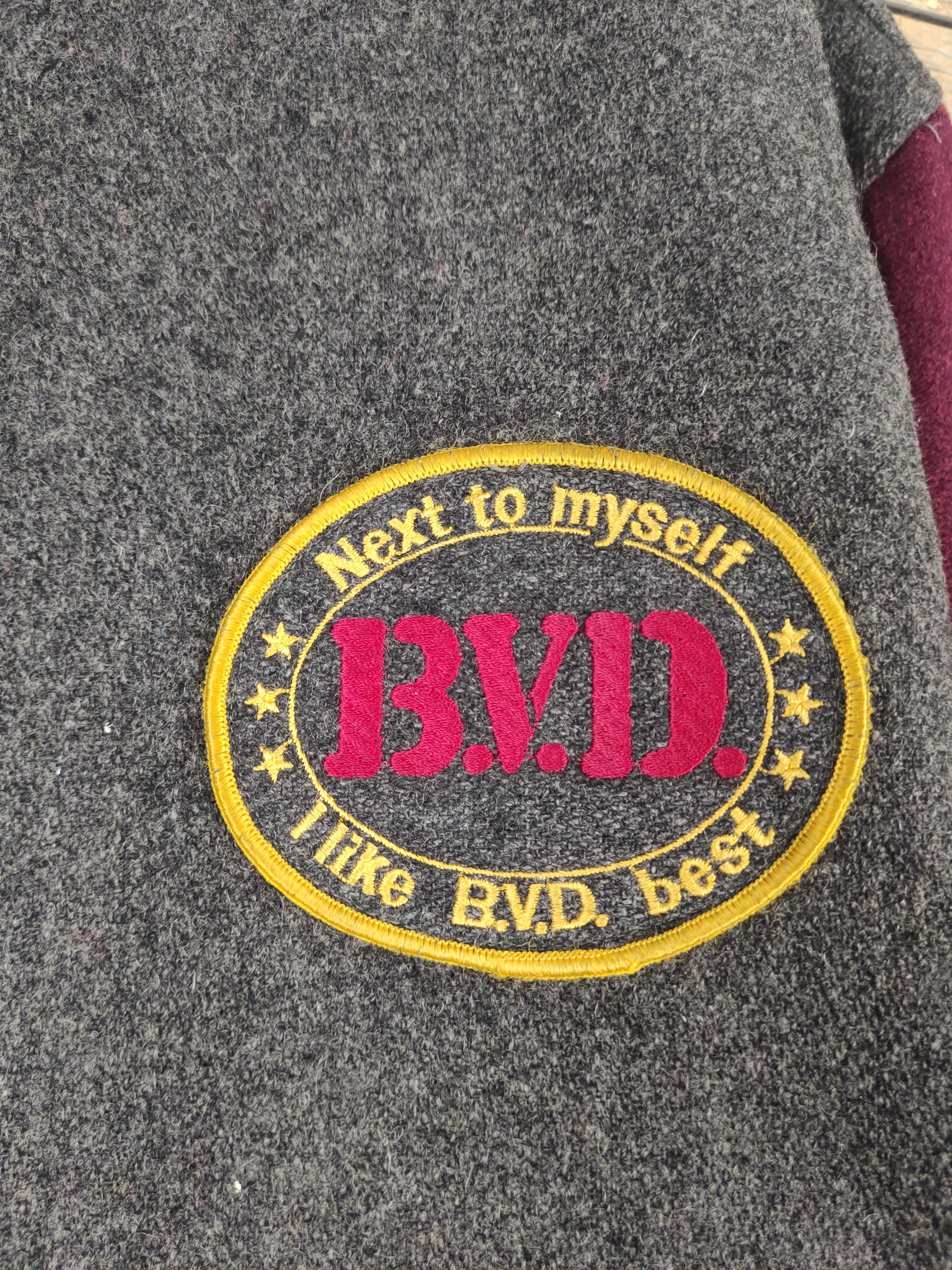 Japanese Brand B.V.D Dark Gray vintage Varsity Jackets #W1075 Size US L / EU 52-54 / 3 - 5 Thumbnail