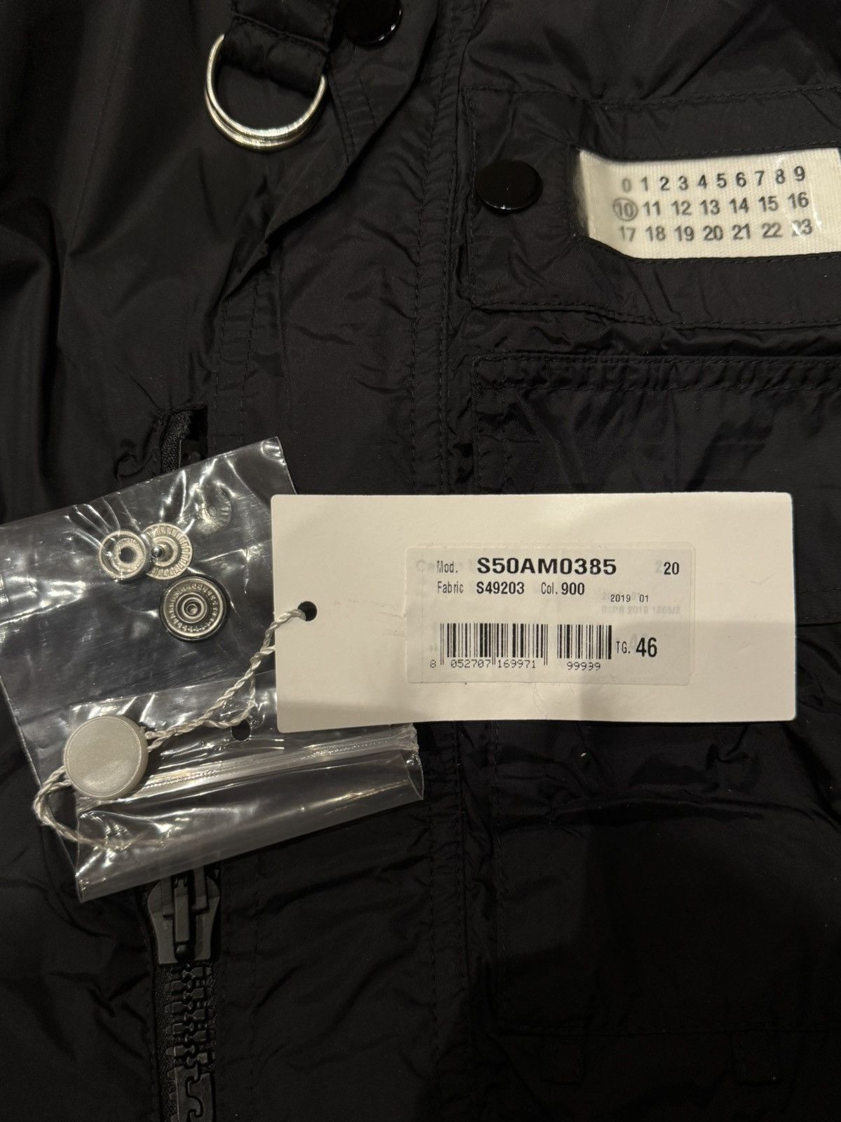 Maison Margiela Maison Margiela Black Nylon Jacket Size US S / EU 44-46 / 1 - 7 Thumbnail