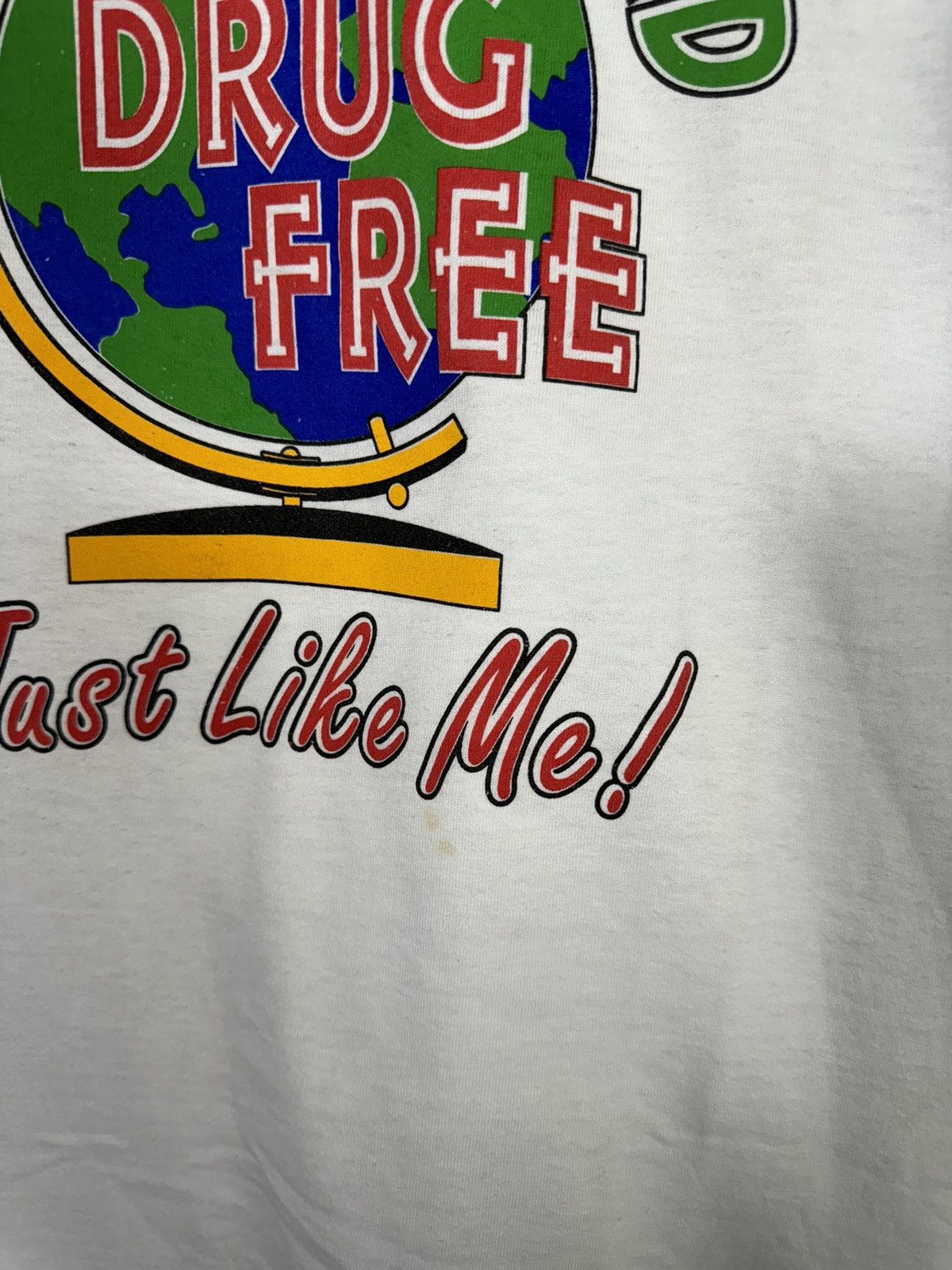 Vintage Vintage I Want The World Drug Free Shirt Size US L / EU 52-54 / 3 - 4 Thumbnail