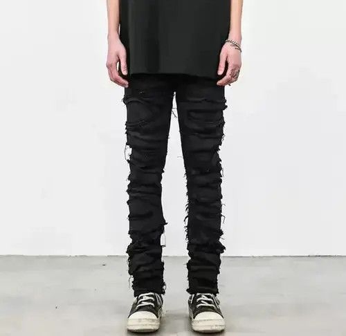 Other Skinny Denim Jeans Heavy Destruction Ripped Size US 32 / EU 48 - 1 Thumbnail