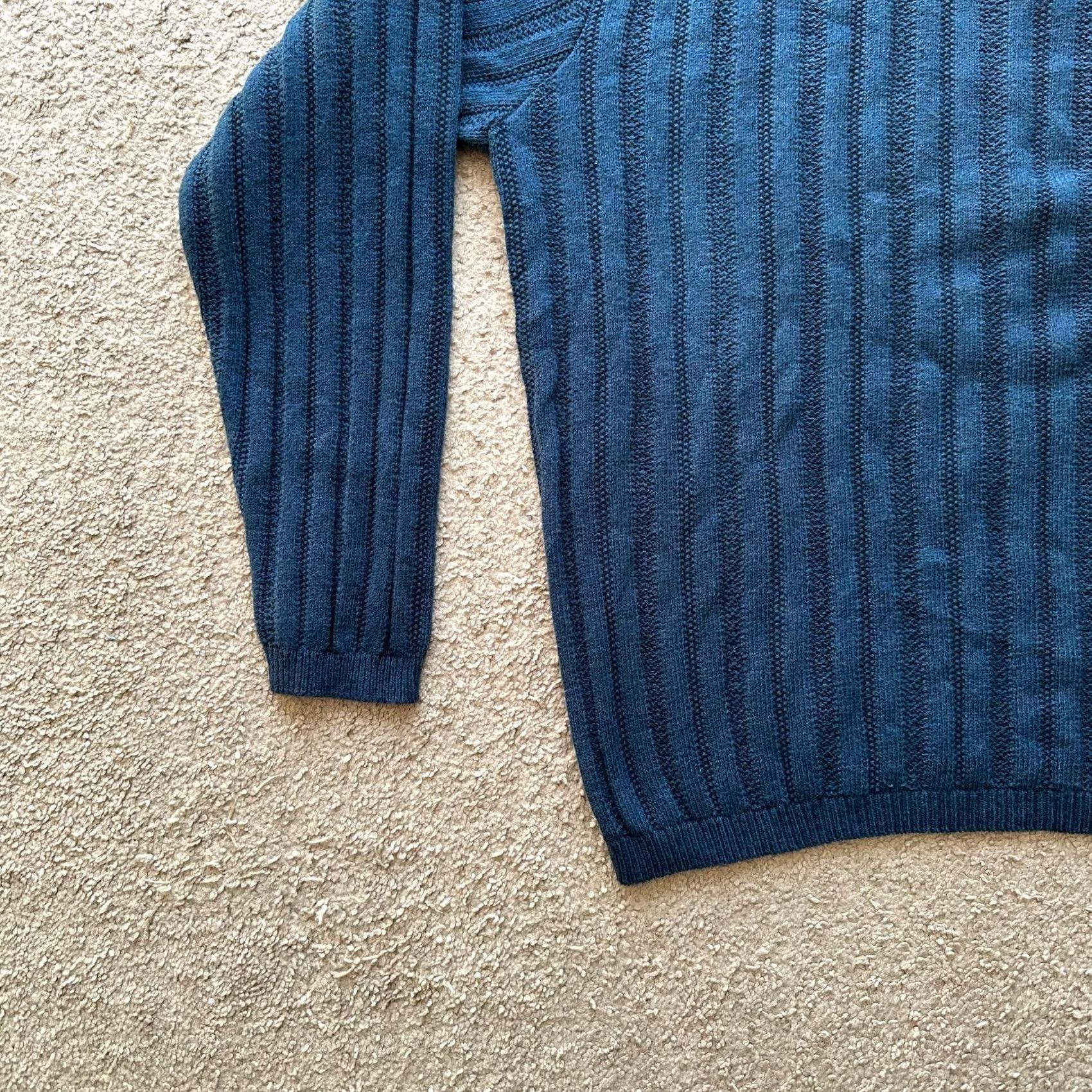 Bill Blass Bill Blass Sweater Womens 2X Henley Long Sleeve Ribbed Blue NWT Cotton Blend Size XXL / US 16-18 / IT 52-54 - 5 Thumbnail