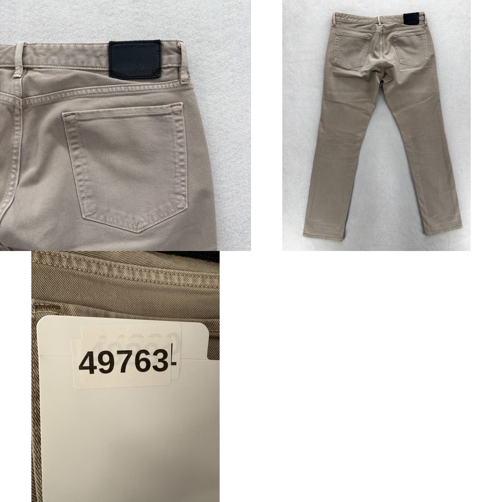 Bonobos Bonobos Jeans Mens Beige Light Wash Slim Tapered 5-Pocket Denim 35x34 Stretch Cotton Spandex Size US 35 - 9 Thumbnail