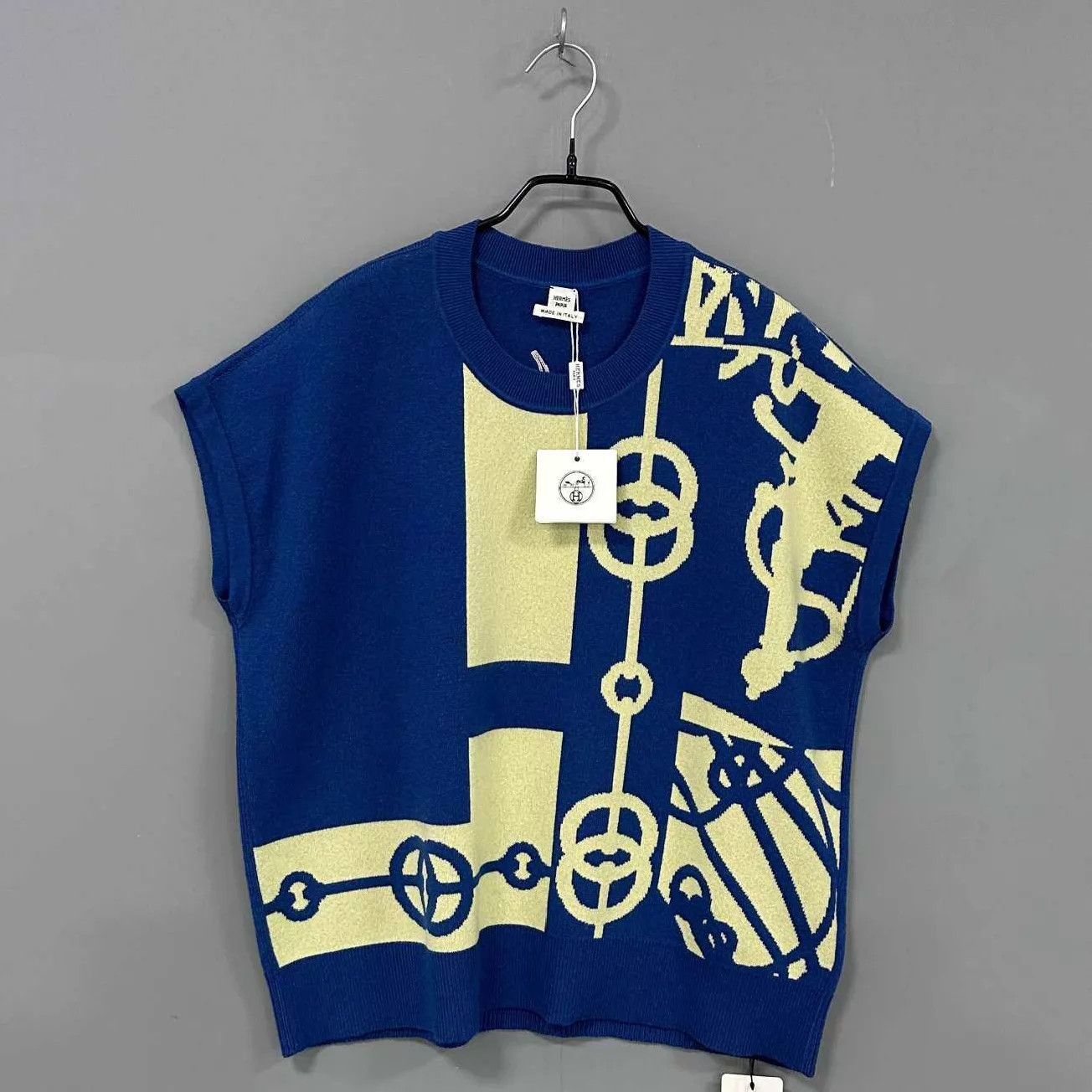 Hermes HERMES cobalt blue short sleeve top size 40 Size M / US 6-8 / IT 42-44 - 1 Thumbnail