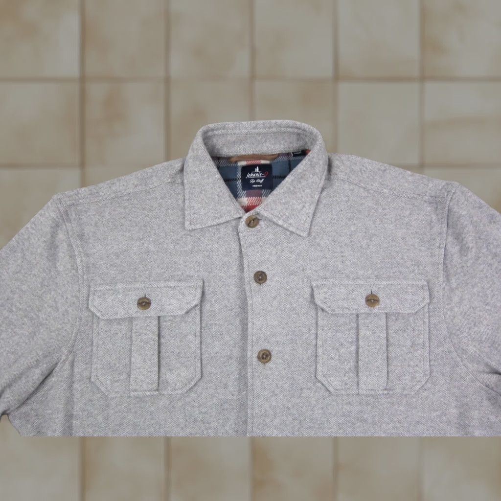 johnnie-O johnnie-O Shirt Mens Medium Gray Brayden Stretch Flannel Lodge Button Up Casual Size US M / EU 48-50 / 2 - 1 Thumbnail