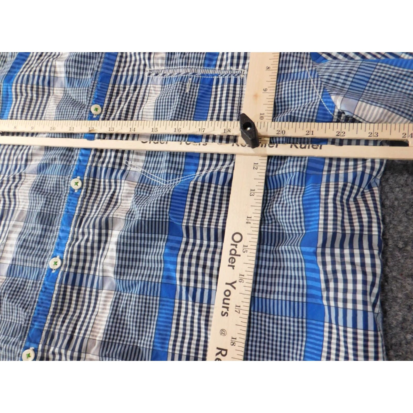 Tommy Bahama Tommy Bahama Shirt XL Blue Plaid Button-Down Modern Fit Mens Regular Long Sleeve Size US XL / EU 56 / 4 - 4 Thumbnail