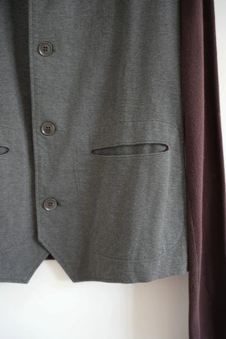 Yohji Yamamoto Yohji Yamamoto Yohji Yamamoto Gray Brown Combined Shirt Size US M / EU 48-50 / 2 - 5 Thumbnail