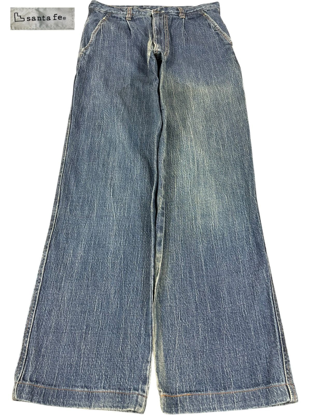 Japanese Brand Vintage Japanese Brand Blue Wash Baggy Jeans Size US 29 - 1 Thumbnail
