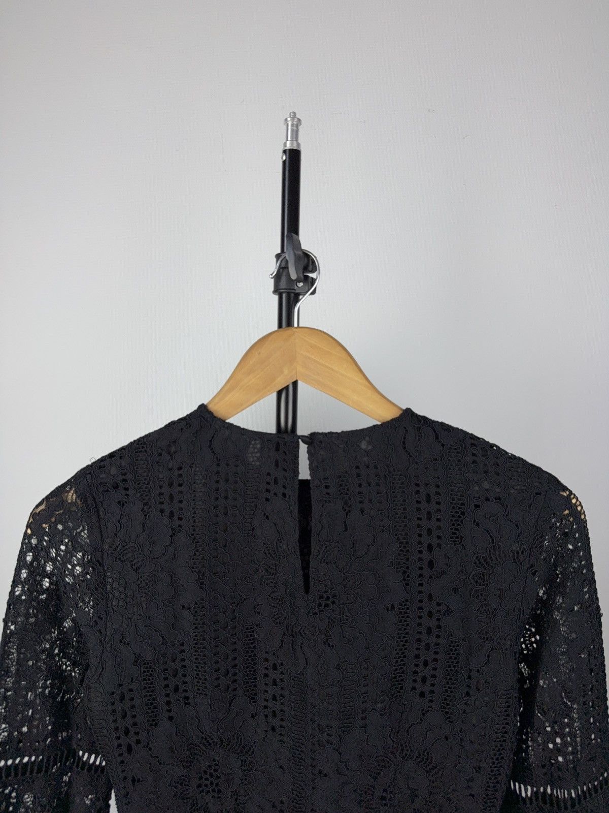 Japanese Brand Opium Gothic Black Long Blouse Floral Avant Garde Y2k Size S / US 4 / IT 40 - 8 Thumbnail