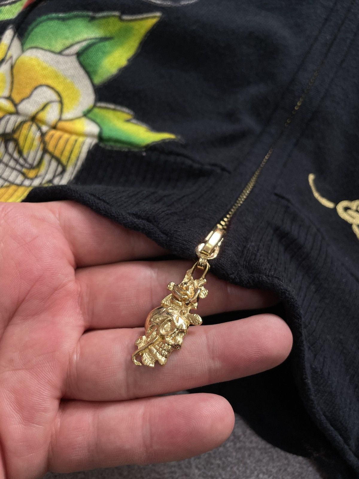 Ed Hardy VTG Ed Hardy Black Roses And Tiger Tattoo Logo Zip Hoodie Size M / US 6-8 / IT 42-44 - 4 Thumbnail