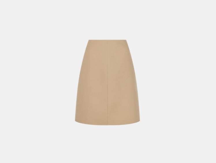 o1w1db11225 450J17 Straight Mini Skirt in Beige