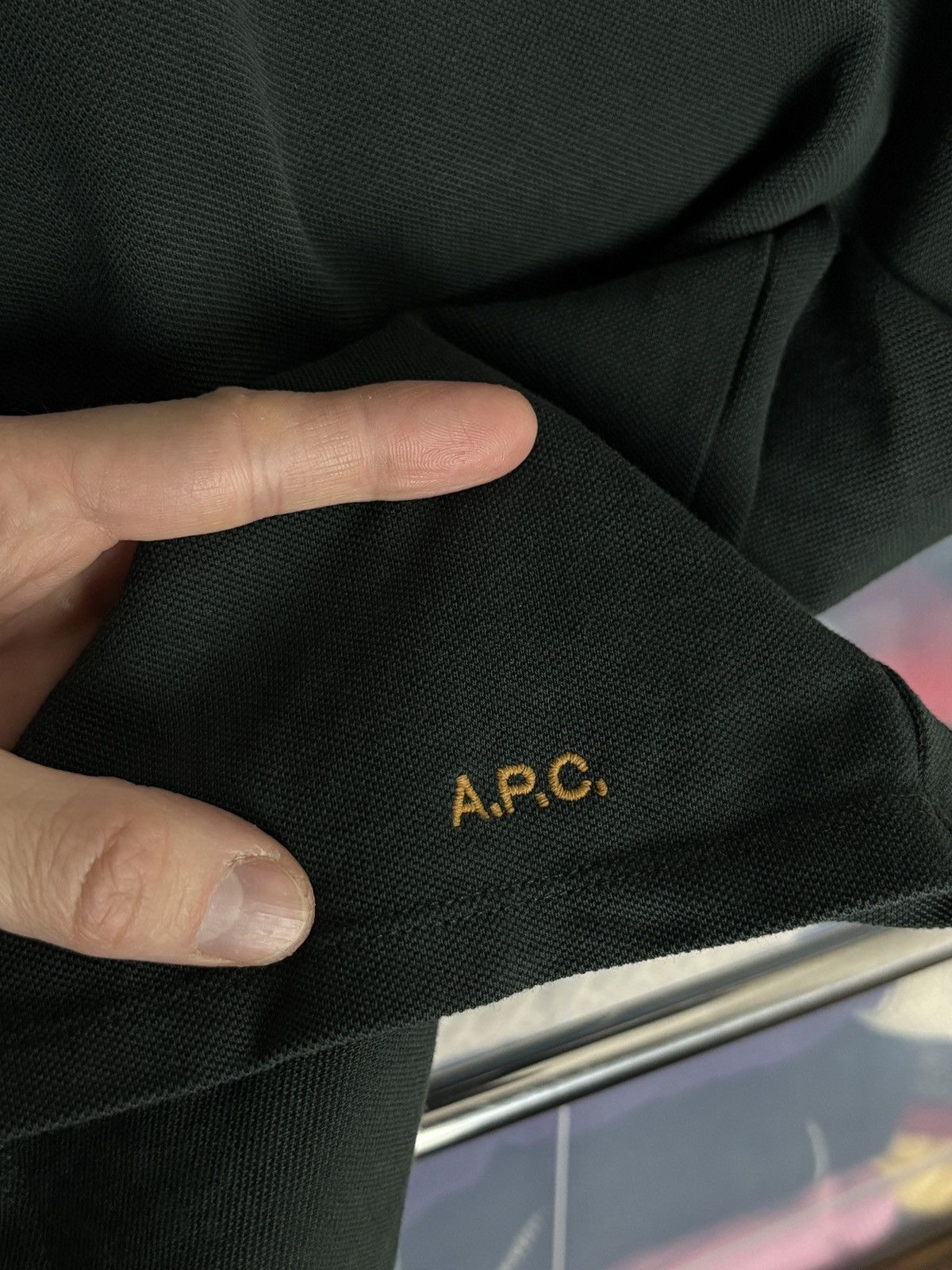 A.P.C. A.P.C. Dark Green Polo Shirt Size US L / EU 52-54 / 3 - 6 Thumbnail