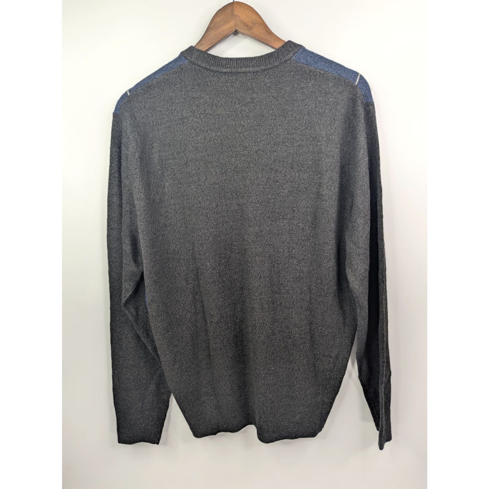 Dockers Dockers Sweater Mens Medium Gray Diamond Argyle Knit Crewneck Long Sleeve Size US M / EU 48-50 / 2 - 3 Thumbnail