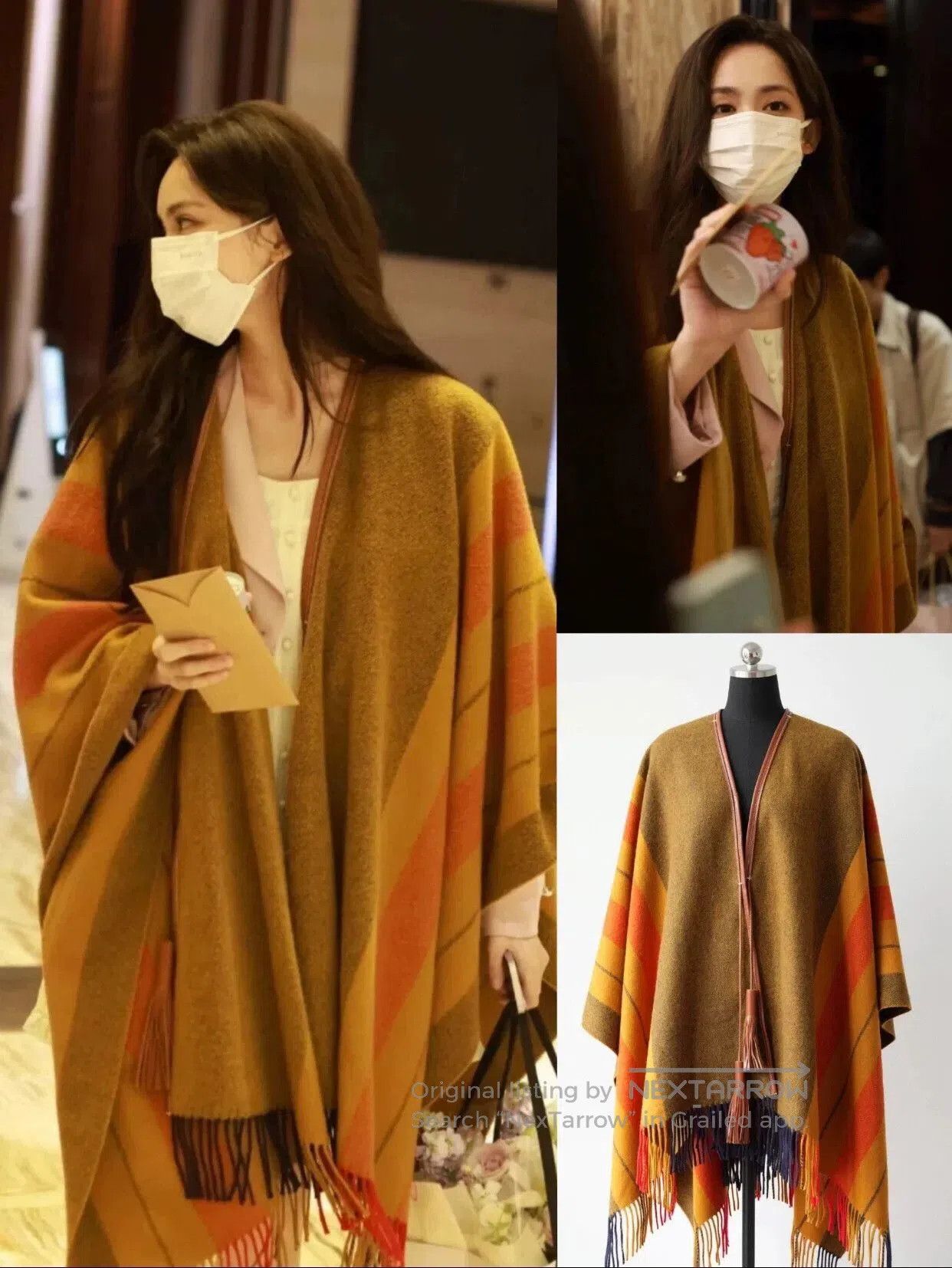 Hermes Hermes Fringe Wool Cape. Size ONE SIZE - 2 Thumbnail