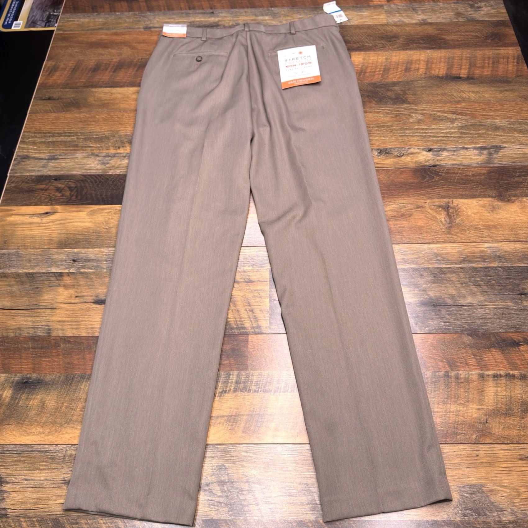 Van Heusen Van Heusen Traveler Pants Mens 34x34 Taupe Premium Non Iron Wicking New Size US 34 / EU 50 - 2 Thumbnail