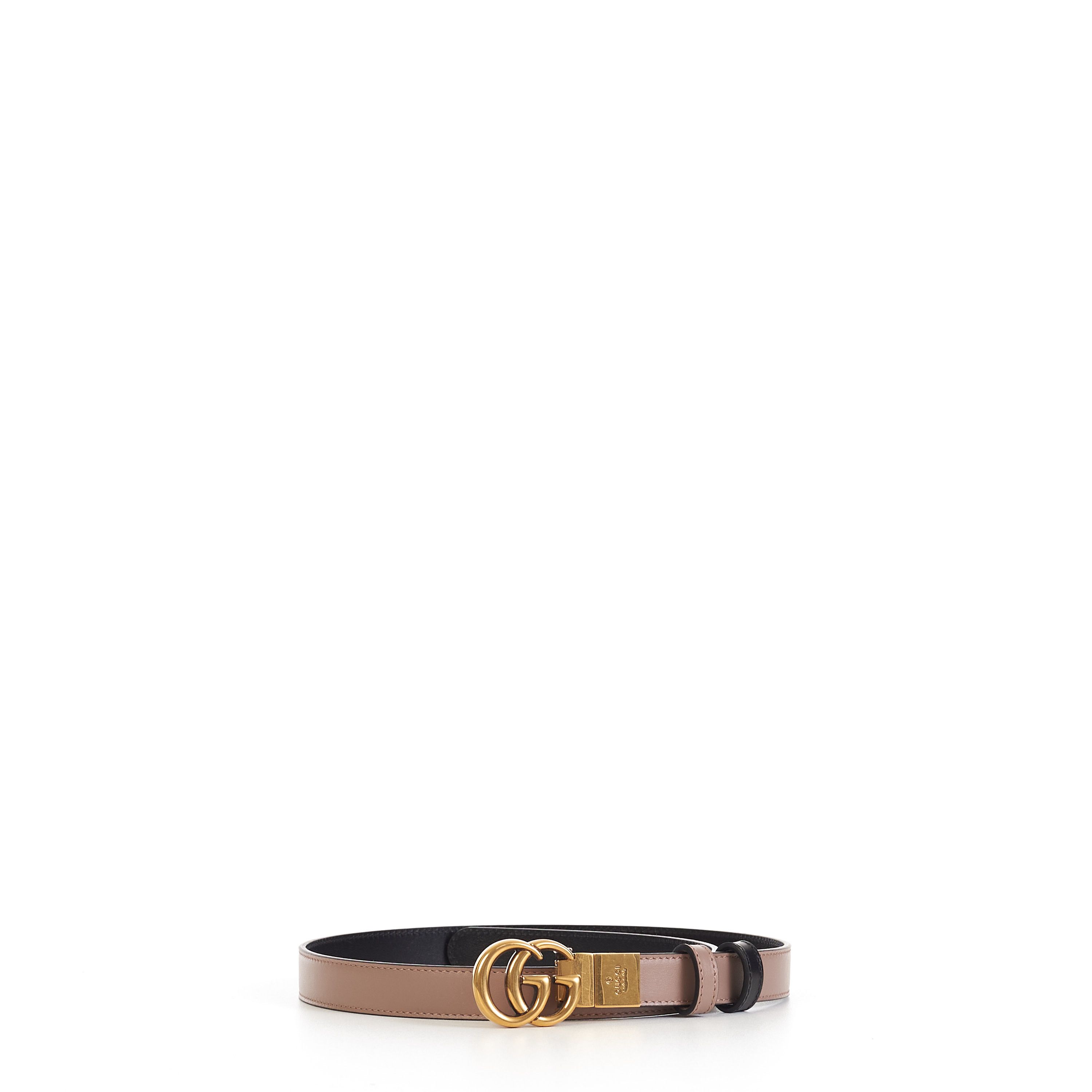 Gucci GG Marmont Reversible 2cm Belt In Pink And Black Leather Size ONE SIZE - 1 Thumbnail