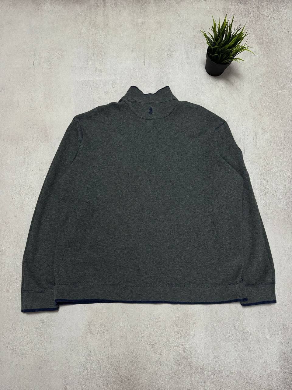 Polo Ralph Lauren × Vintage Vintage Polo Ralph Lauren Sweatshirt Zip 1/4 Double-Sided Size US L / EU 52-54 / 3 - 12 Thumbnail