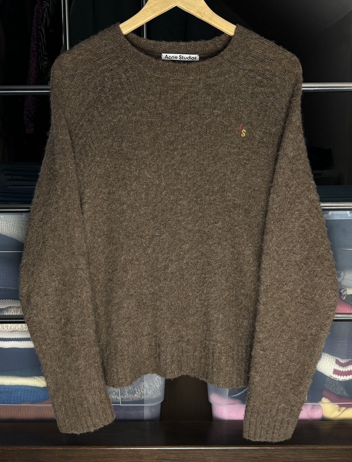 Acne Studios Acne Studios Wool Sweater Rare AS Logo Grail Size US M / EU 48-50 / 2 - 1 Thumbnail
