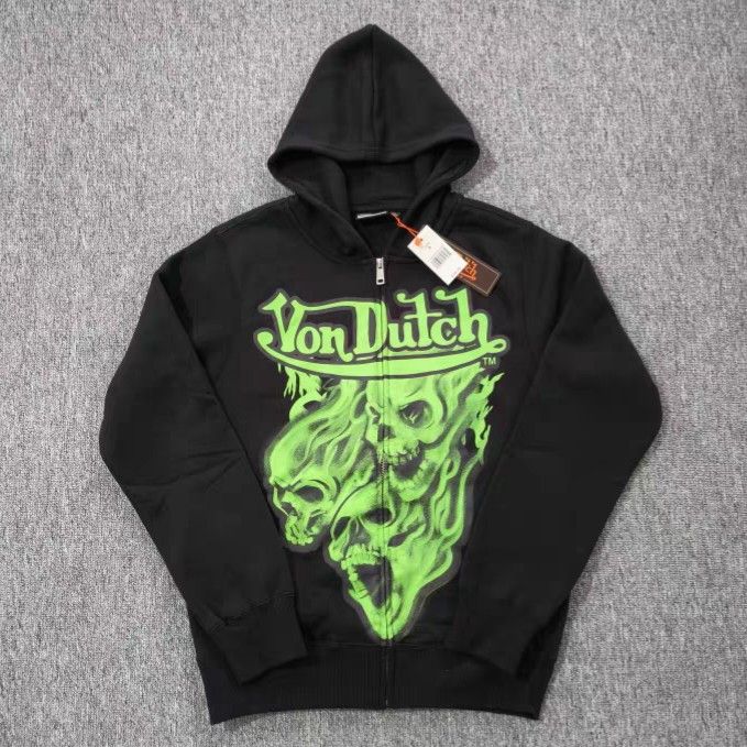 Von Dutch von dutch skull printed zipup hoodie Size US L / EU 52-54 / 3 - 1 Thumbnail