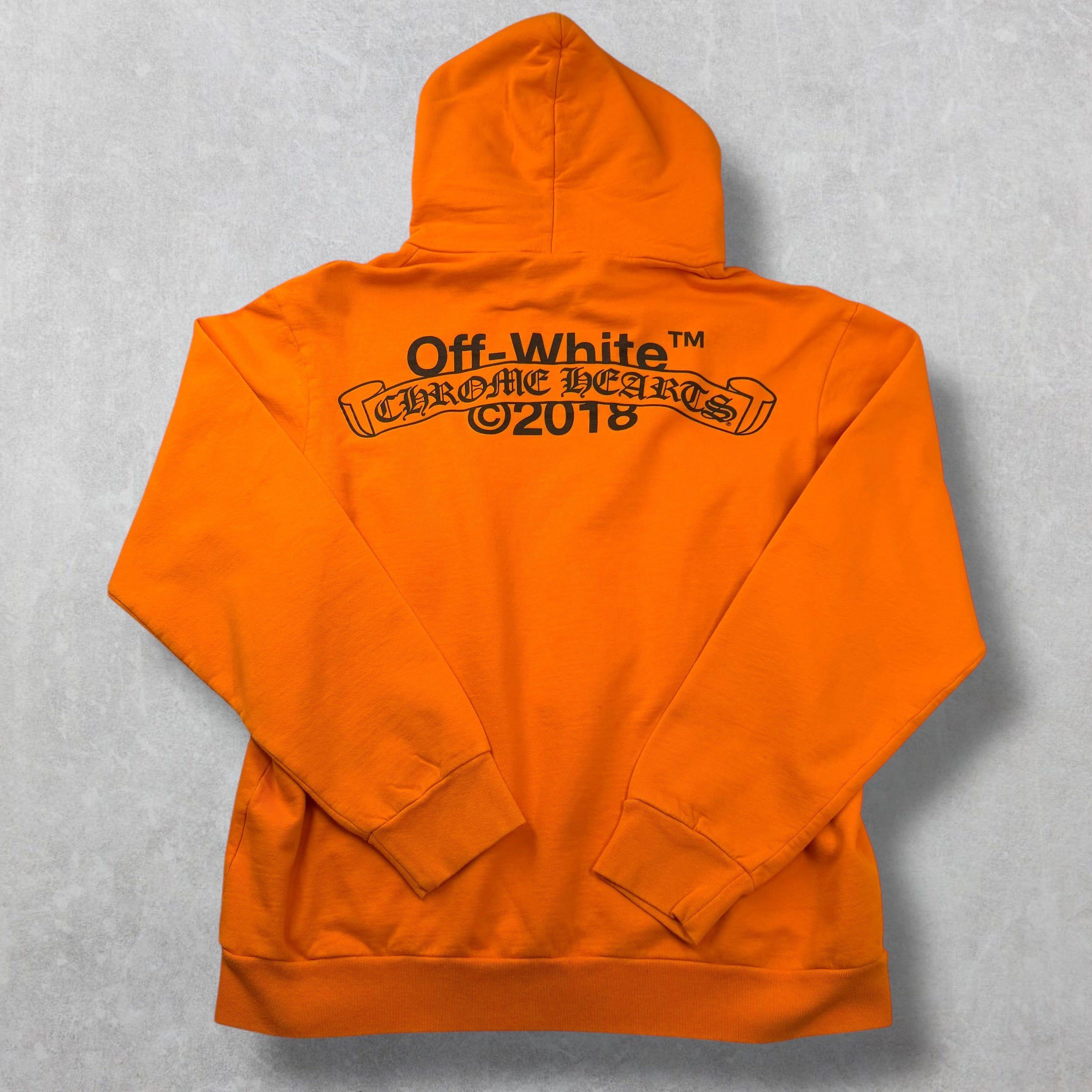 Chrome Hearts Chrome Hearts Off-White Scroll Orange Hoodie XL Size US XL / EU 56 / 4 - 1 Thumbnail
