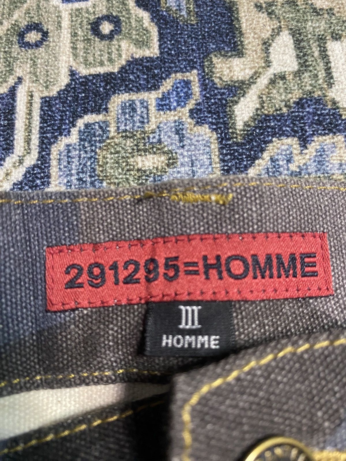 Designer × Japanese Brand 291295 Homme Camo Design Jeans Size US 32 / EU 48 - 3 Thumbnail