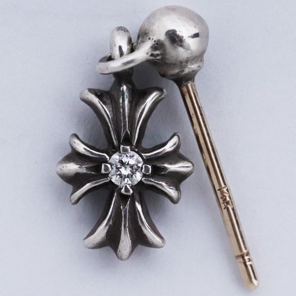 Chrome Hearts Chrome Hearts Diamond Tiny CH Cross Drop Earring Size ONE SIZE - 2 Thumbnail