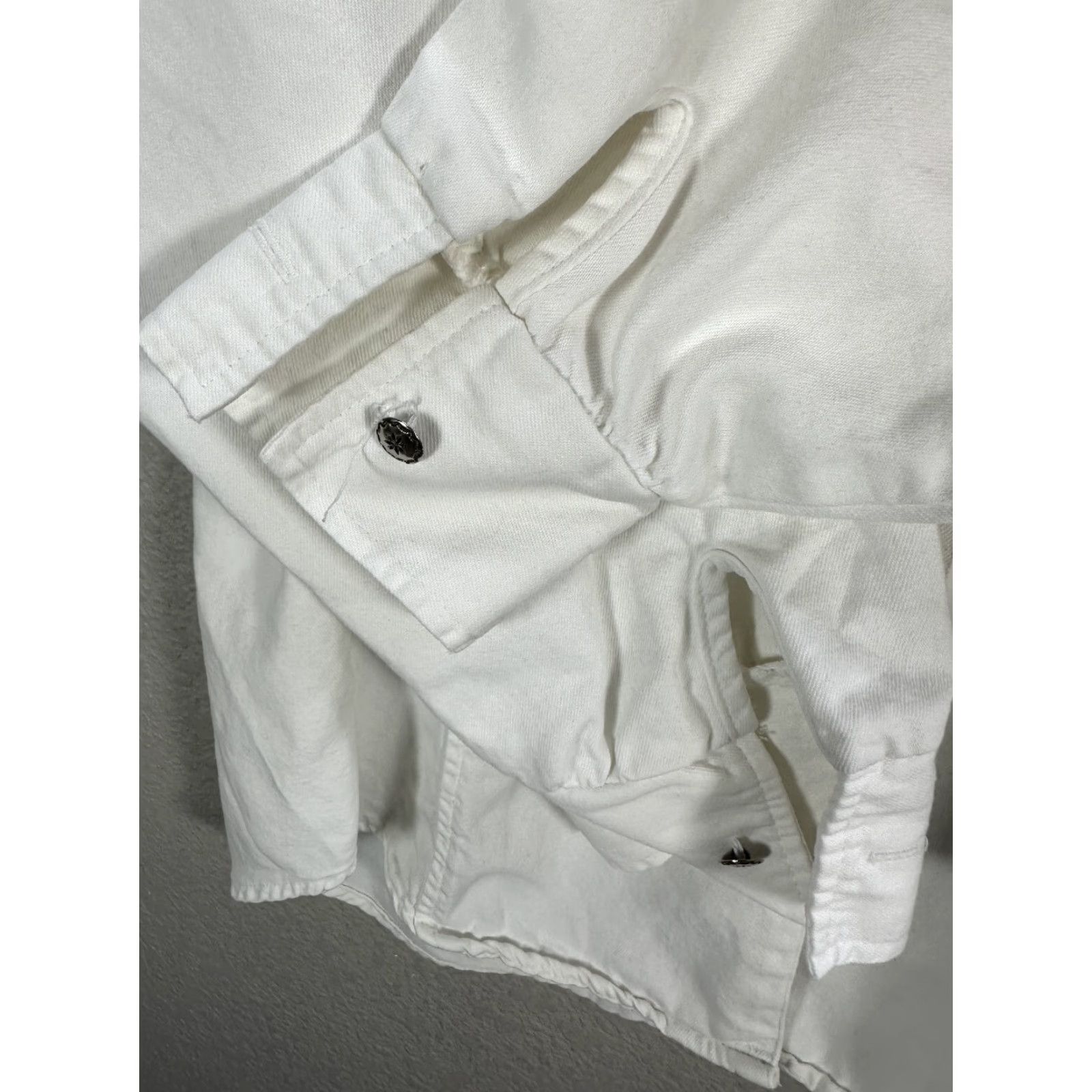 Roper Men's Roper White Western Shirt Concho Dolman Sleeve 100% Cotton Sz 38 Size US M / EU 48-50 / 2 - 6 Thumbnail