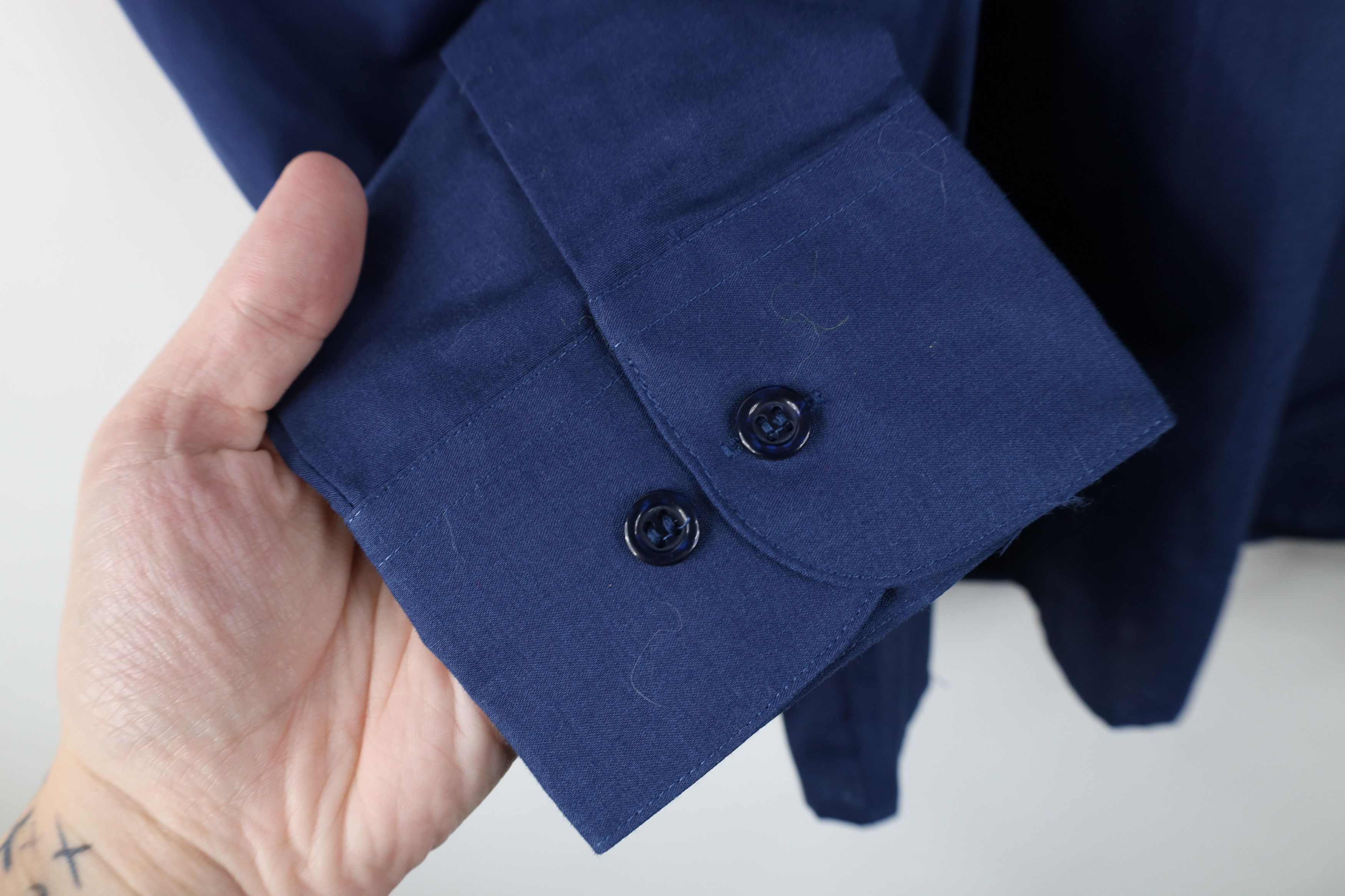 Vintage Deadstock Vintage 80s 90s Streetwear Button Shirt Blue Size US M / EU 48-50 / 2 - 9 Thumbnail