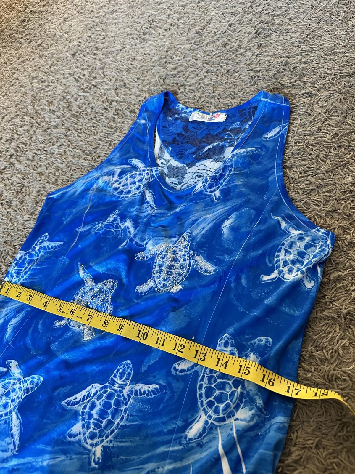 Designer India Boutique Blue Turtle Print Dress Size M / US 6-8 / IT 42-44 - 10 Thumbnail