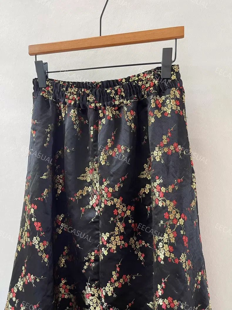 Junya Watanabe Junya Watanabe size S Black Embroidered Jacquard Drawstrin Size 23" - 5 Thumbnail