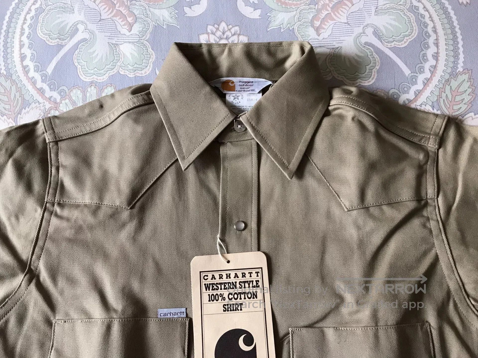 Carhartt 90s US Carhartt SU009 Beige Western Shirt. Size US M / EU 48-50 / 2 - 3 Thumbnail