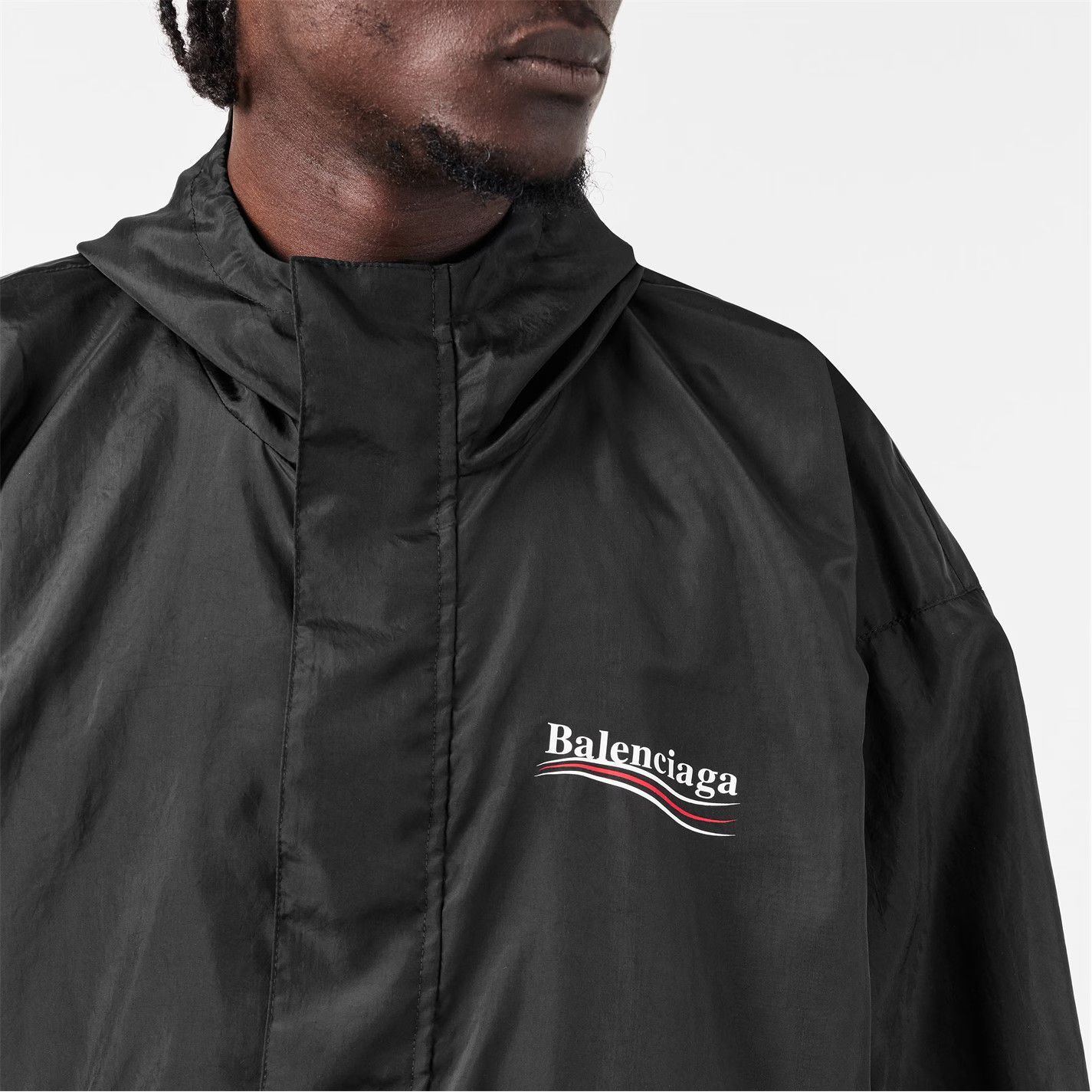 Balenciaga o1g2r1mq0226 Weather Protection Rain Anorak Jacket In Black Size US S / EU 44-46 / 1 - 5 Thumbnail
