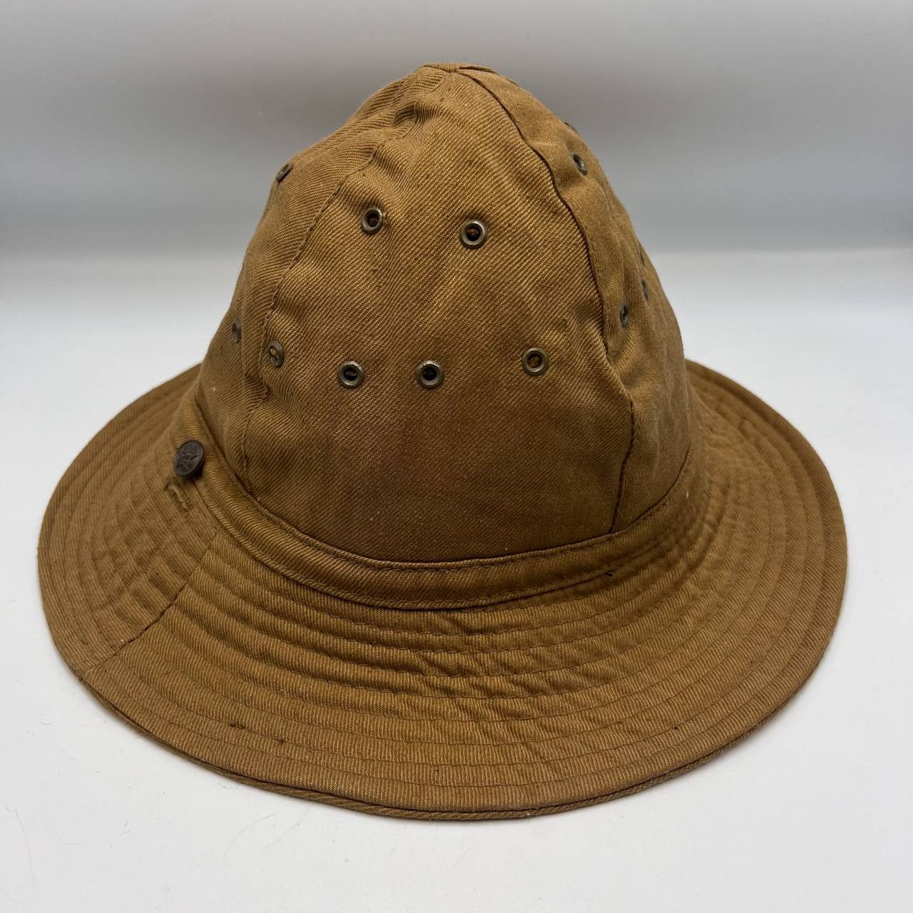 1987 Vintage USSR Military Army Bucket Panama Cap Hat Khaki
