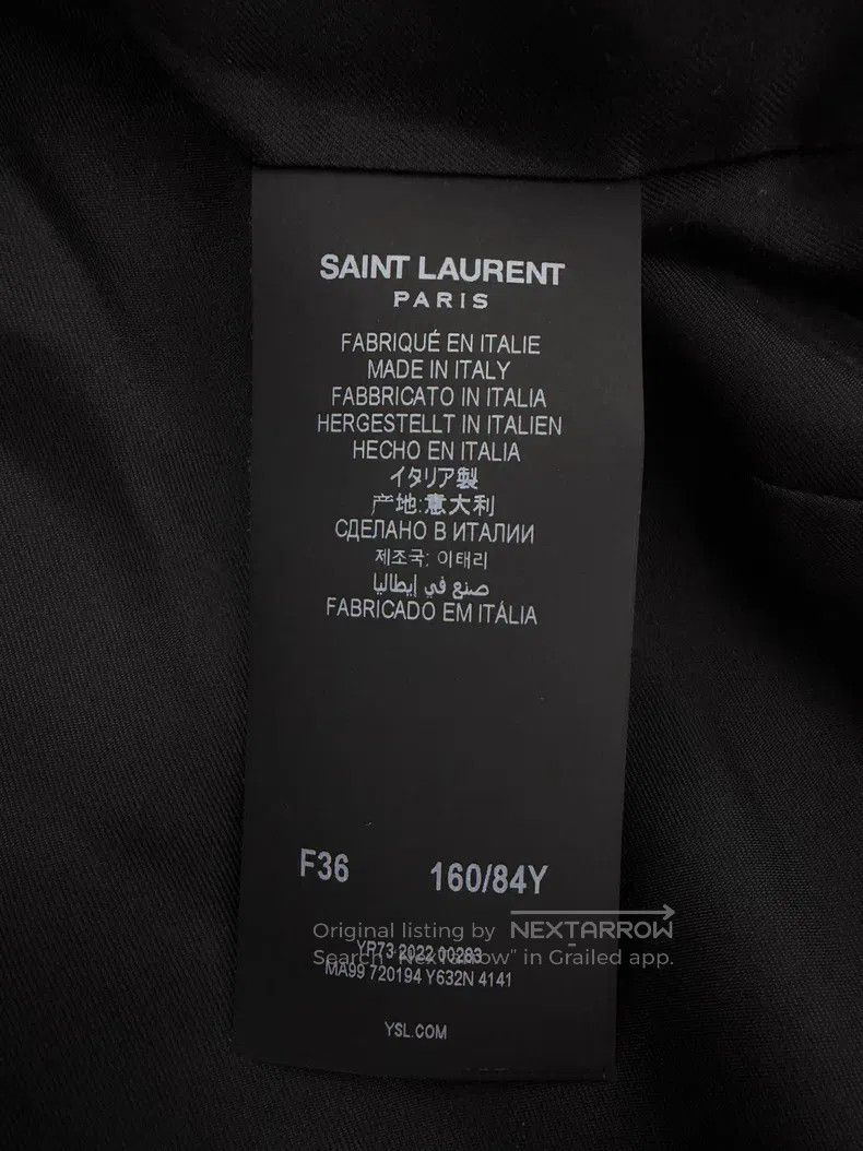 Saint Laurent Paris Saint Laurent Paris Double Breasted Dark Navy Wool Coat i Size XS / US 0-2 / IT 36-38 - 5 Thumbnail