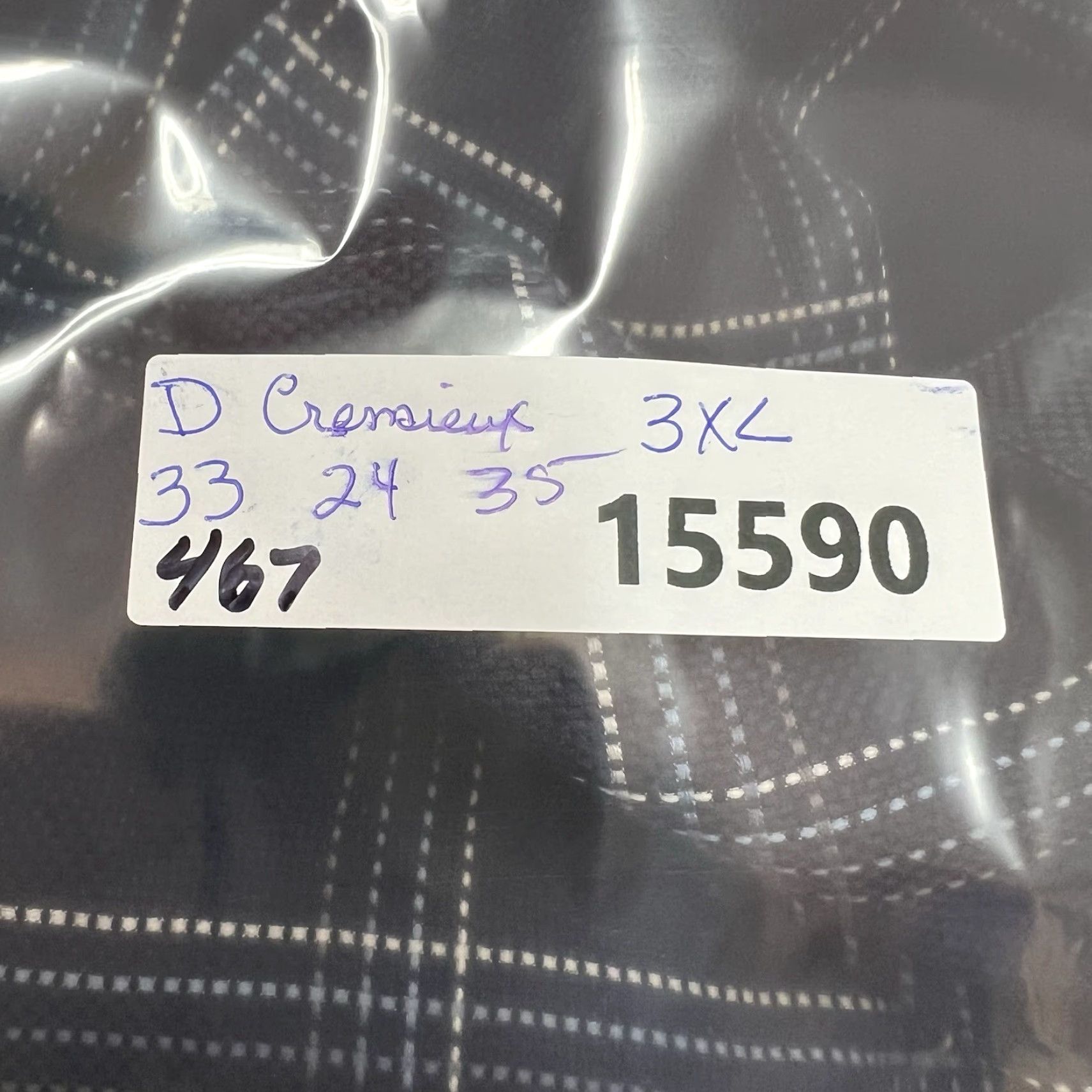 Cremieux VINTAGE Daniel Cremieux Button-Up Checked Shirt Big & Tall 3X Blue Italian Cotton Men’s Long Sleeve, Chest 66 in, Size Big & Tall, Mens Size US XXL / EU 58 / 5 - 8 Thumbnail