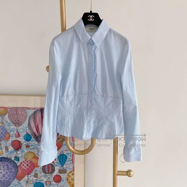 Fendi Fendi Blue Striped Top Size XS / US 0-2 / IT 36-38 - 1 Thumbnail