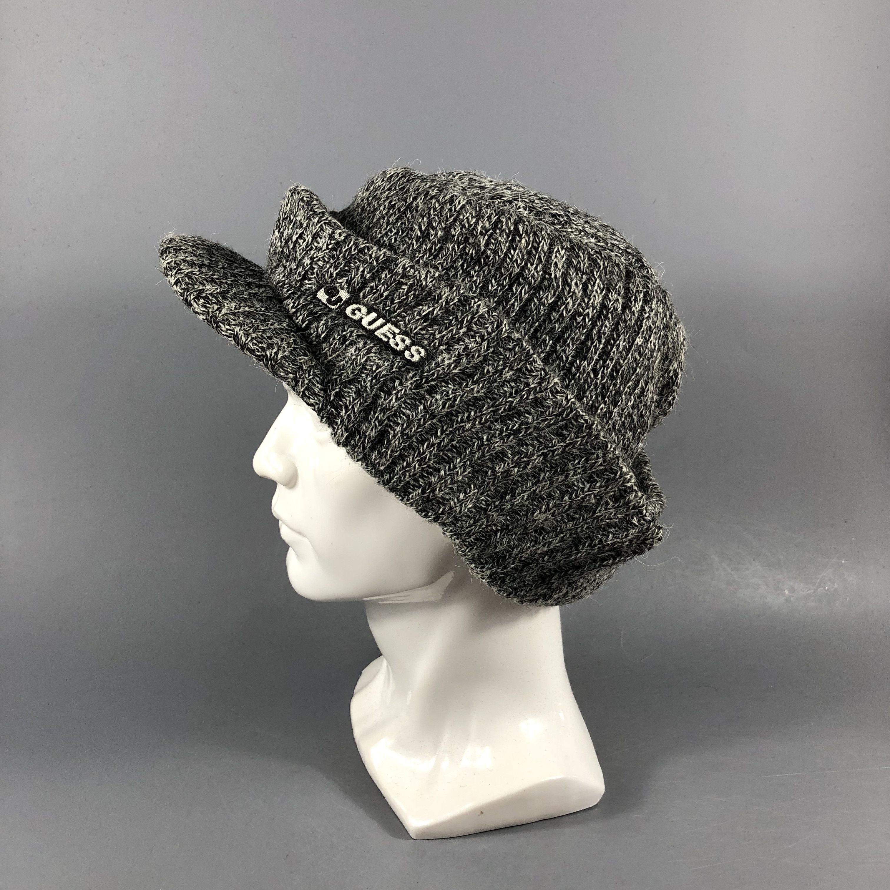 Guess Guess Marled Knit Brimmed Beanie Hat Made In Japan B960 Size ONE SIZE - 1 Thumbnail