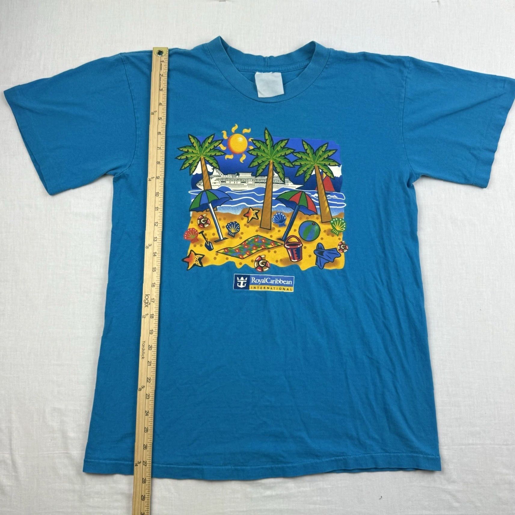 Vintage VINTAGE Royal Caribbean T-Shirt Adult Large Blue Tropical 90s Boat Island Mens L Size US L / EU 52-54 / 3 - 6 Thumbnail