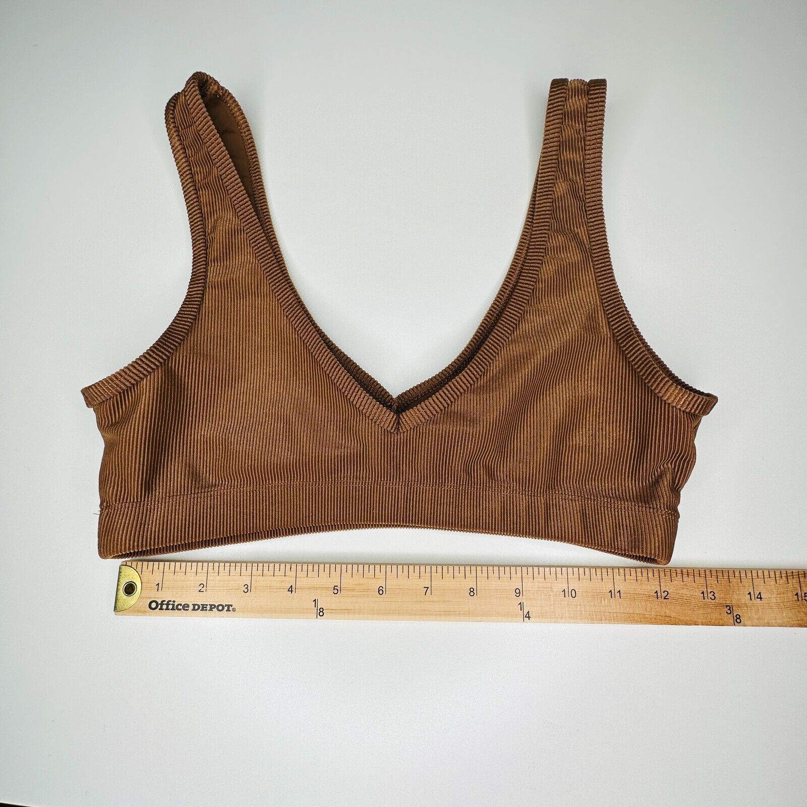 Other Weworewhat Brown V-Neck Stretch Pullover Sports Bra Medium Size M / US 6-8 / IT 42-44 - 10 Thumbnail