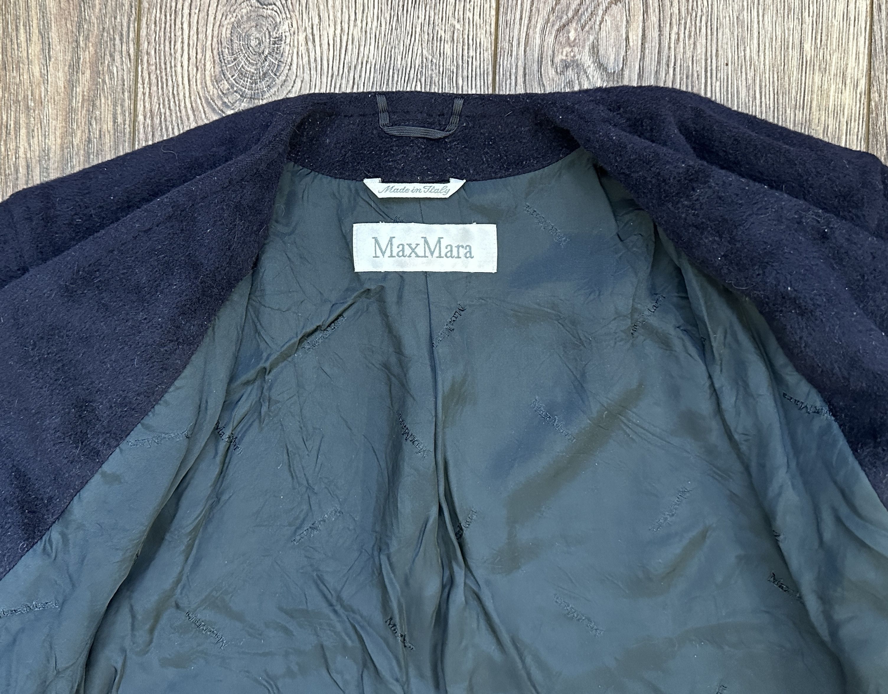 Max Mara Max Mara Wool Cashmere Women's Shearling Made In Italy Navy Size S / US 4 / IT 40 - 13 Thumbnail