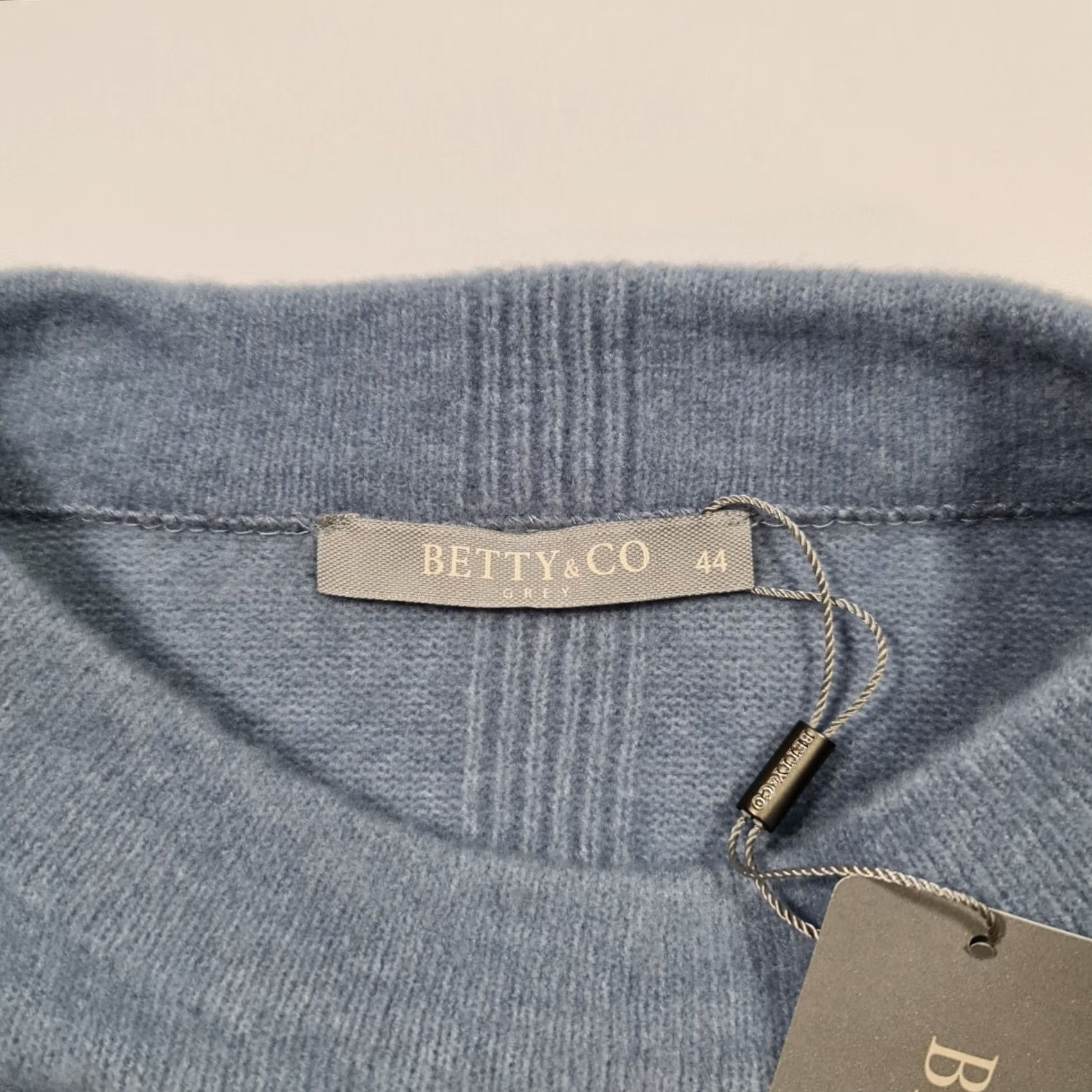 CO Betty & Co Womens Jumper Blue 18 UK Mock Neck Knit Pullover Ladies Top Shirt Womens Pullover Mock Neck Blue 18 Betty & Co Size XXL / US 16-18 / IT 52-54 - 3 Thumbnail