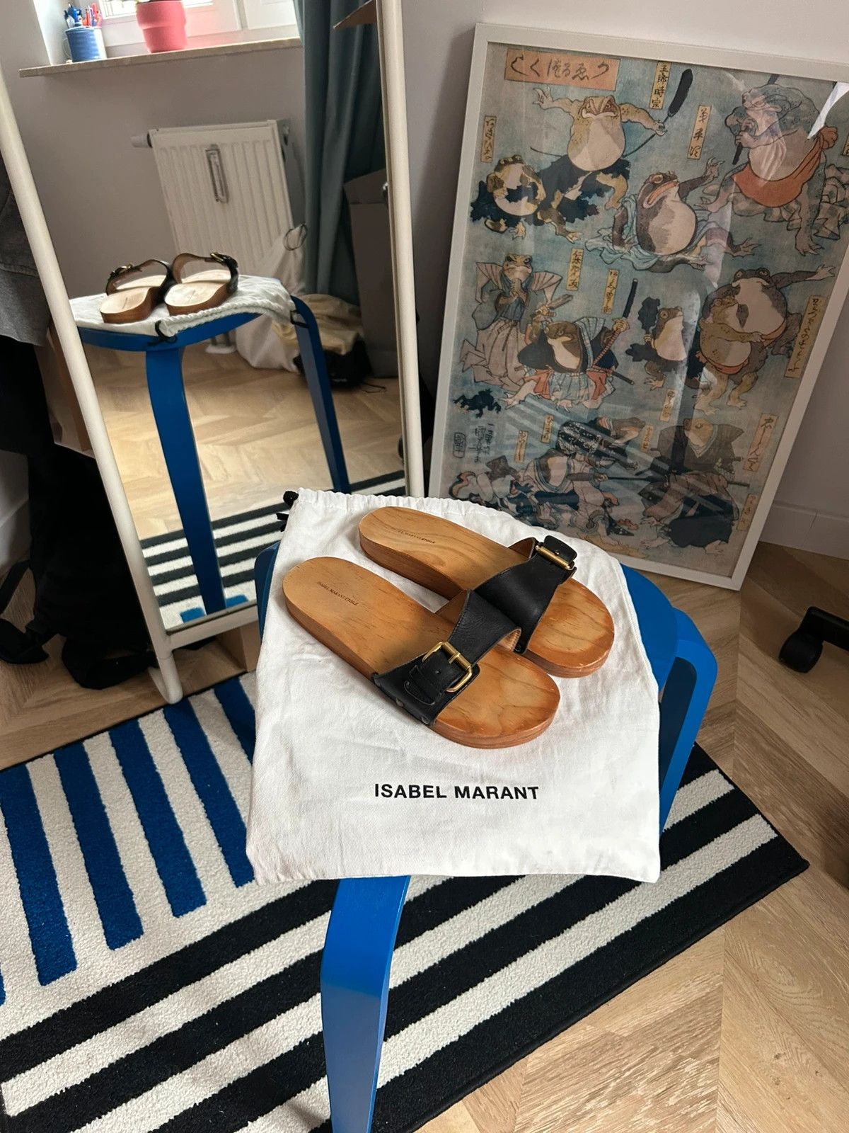 Isabel Marant Etoile Isabel Marant Etoile Wooden Slide Mules Size US 7 / IT 37 - 1 Thumbnail