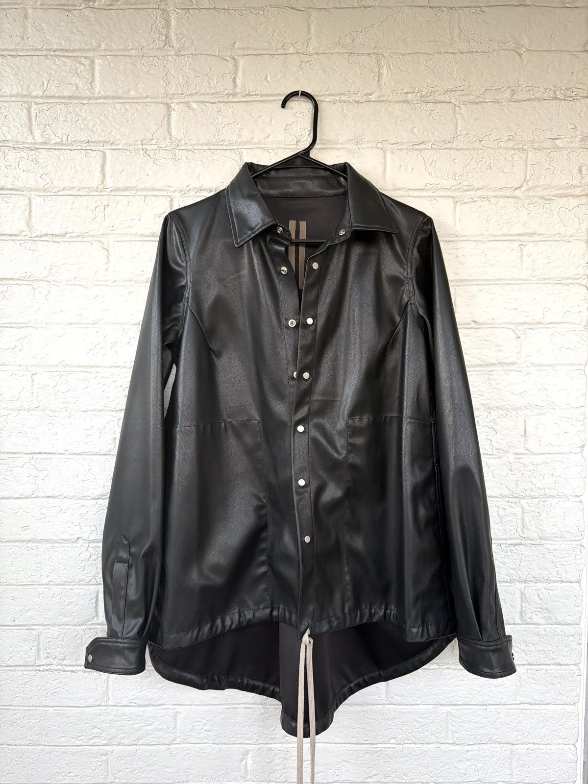 Rick Owens Drkshdw Rick Owens DRKSHDW faux leather button up Size US S / EU 44-46 / 1 - 1 Thumbnail