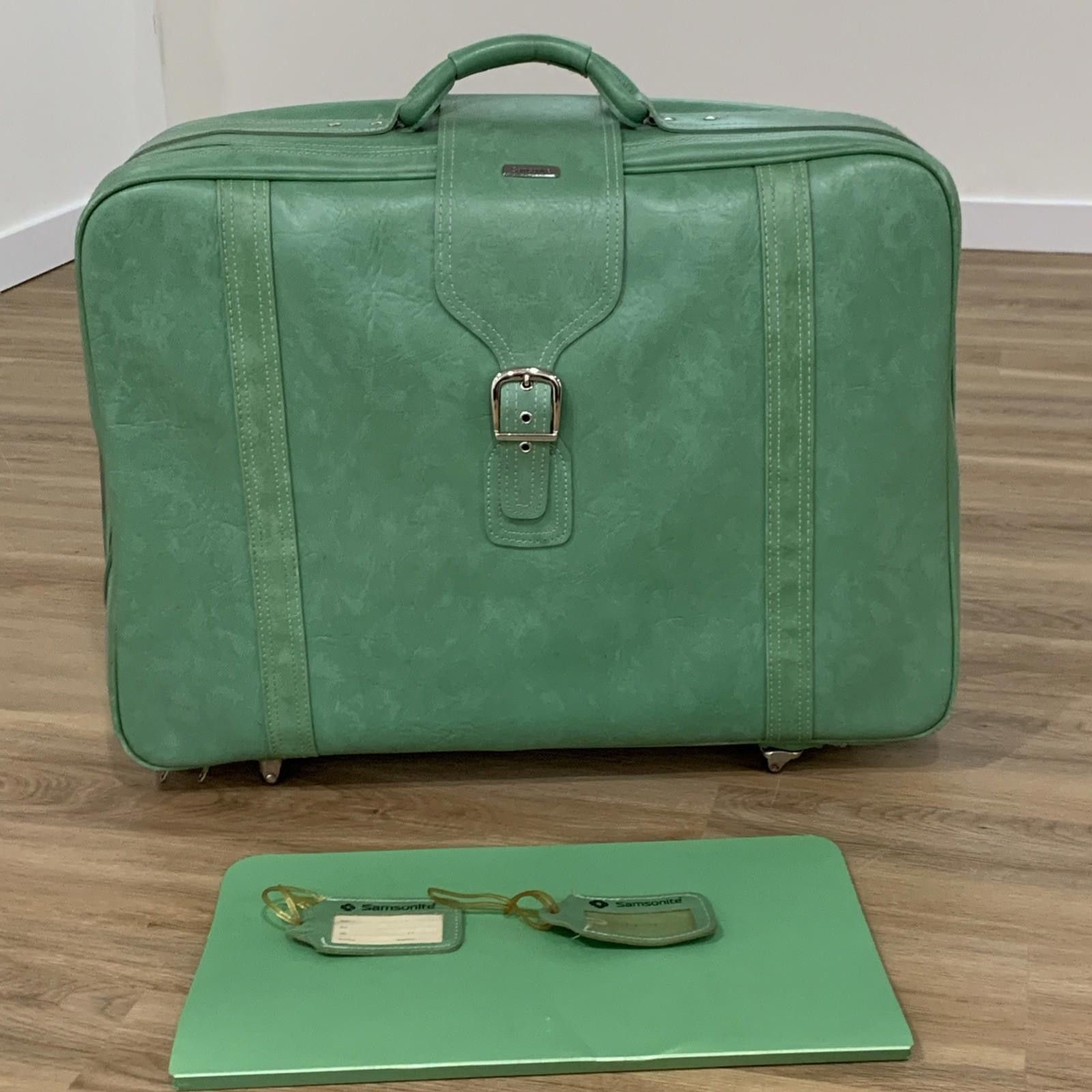 Samsonite Retro Luggage Vintage 1976 Samsonite Green Suitcase & More Size ONE SIZE - 1 Thumbnail