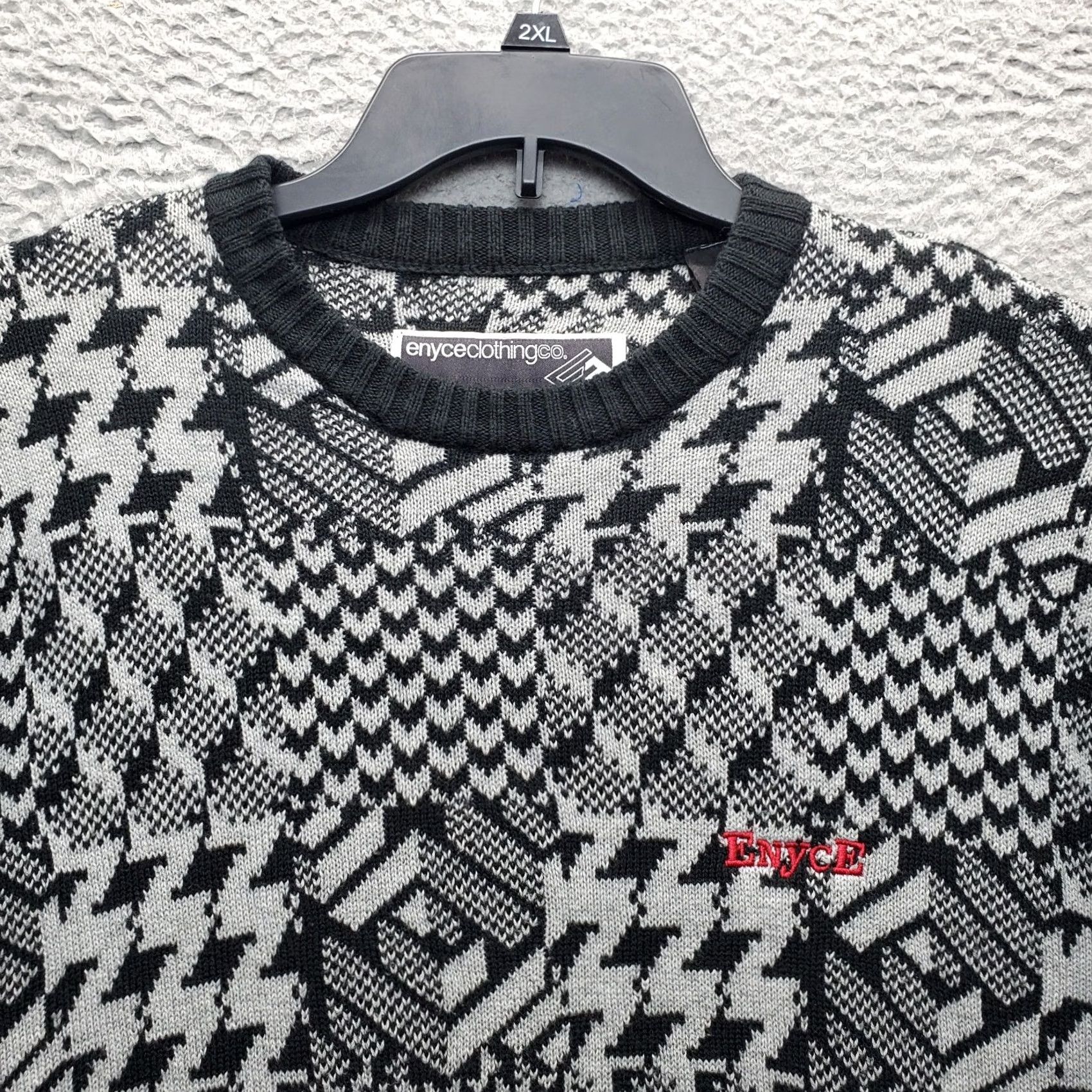 Enyce Enyce Sweater Mens L Multi Houndstooth Plaid Raglan Sleeve Pullover Size US L / EU 52-54 / 3 - 3 Thumbnail