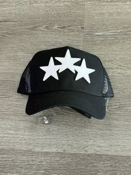 Amiri Amiri "3 Star" Trucker Hat (Black/White) Size ONE SIZE - 1 Thumbnail